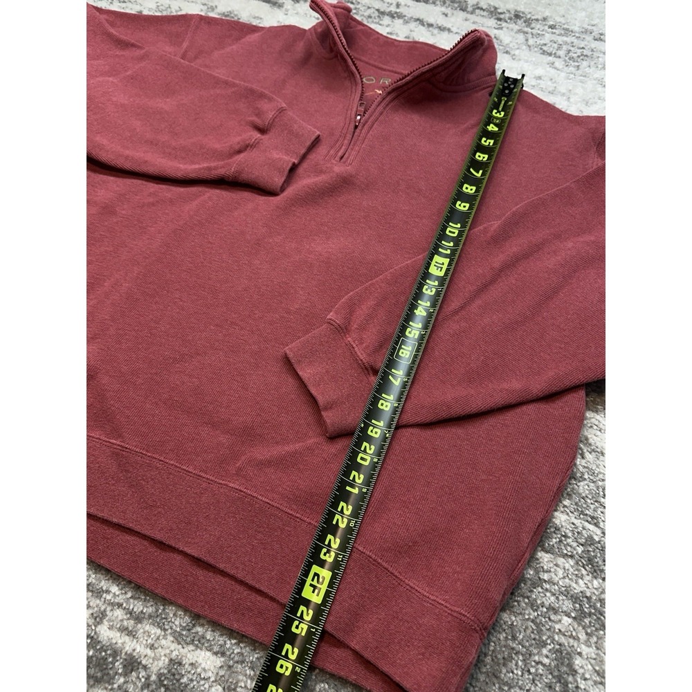 ORVIS Men's Pullover 1/4 Zip Red Grey Sweater Size Large 100% Cotton Lot of 2 - Picture 7 of 15